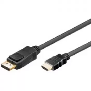 Goobay 1m DP/HDMI DisplayPort kaabel must 1m pistik 1 DisplayPort pistik 2 HDMI