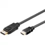 Goobay 1m DP/HDMI DisplayPort kaabel must 1m pistik 1 DisplayPort pistik 2 HDMI