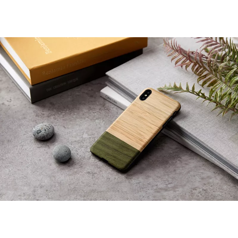 Nutitelefoni ümbris man and wood iPhone X/XS jaoks — bambusmets must