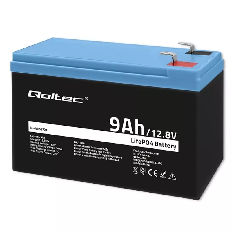 aku LiFePO4 Lithium Iron Phosphate 12.8V 9Ah 115.2Wh