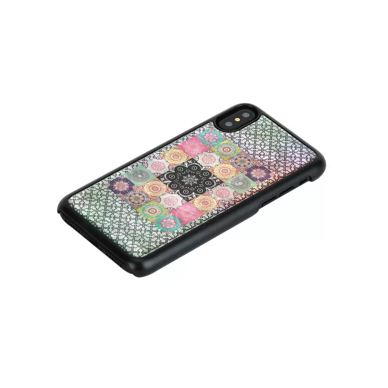 Nutitelefoni ümbris iKins iPhone XS / XS S jaoks — Lilleaia disain, must