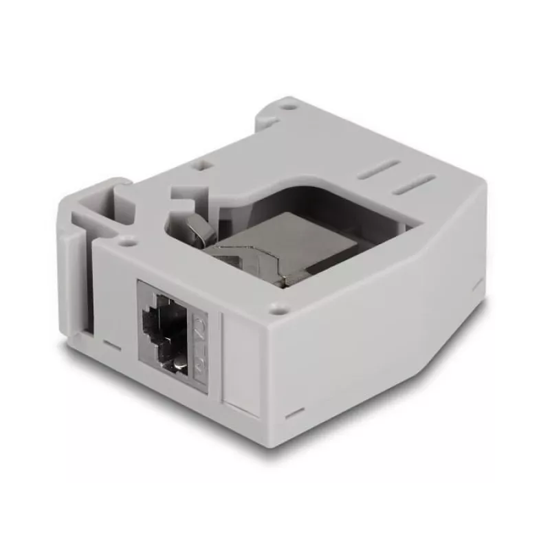 DeLOCK DIN-liistu adapter RJ45 pesa RJ45 pesale Cat.6A Hall