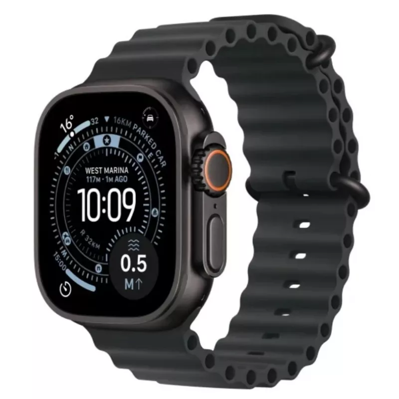 Nutikell Apple Watch Ultra 3 GPS + Cellular 49mm Must Titaanist korpus Must Ocean Band
