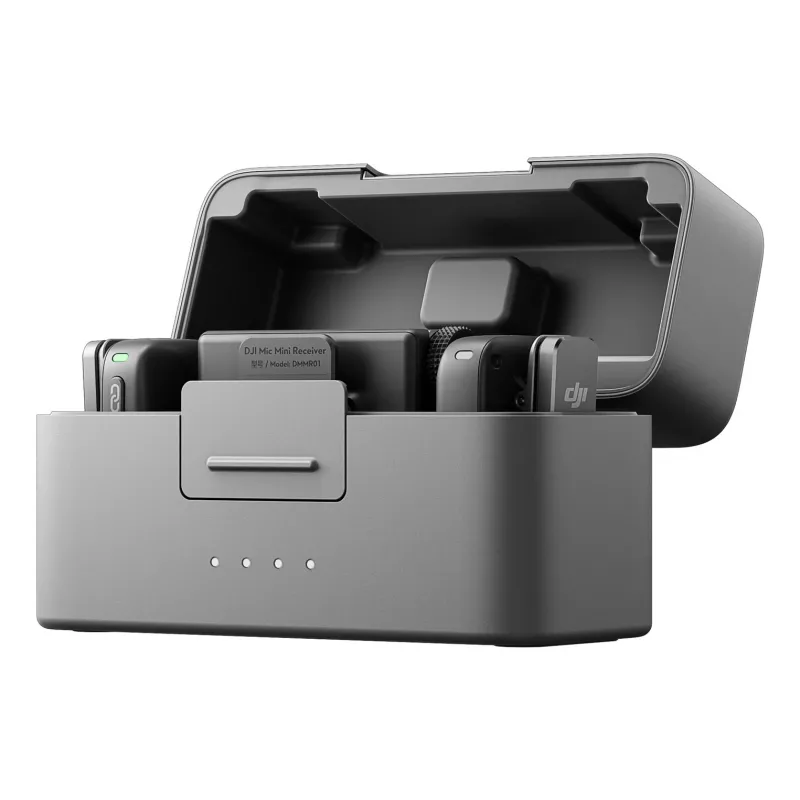DJI Mic Mini (2 TX + 1 RX + laadimisümbris) juhtmevaba mikrofonikomplekt - tumehall