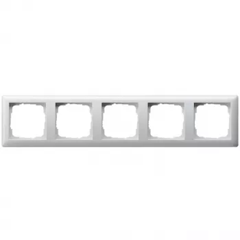 Seinaplaat Gira Standard 55 — Valge termoplast, kruvivaba, 80,7×365,9×11,4 mm