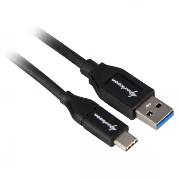 Sharkoon USB 3.2 Gen 2 kaabel USB-A pistik> USB-C must 1 meeter - Kaabel - Digitaalne/Andme