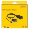 Delock - adapterkaabel - DVI-D, USB (ainult toide) (M) DisplayPortiks (W) - DisplayPort 1.2 - 50 cm - toetab 4K 30 Hz - must (63189)