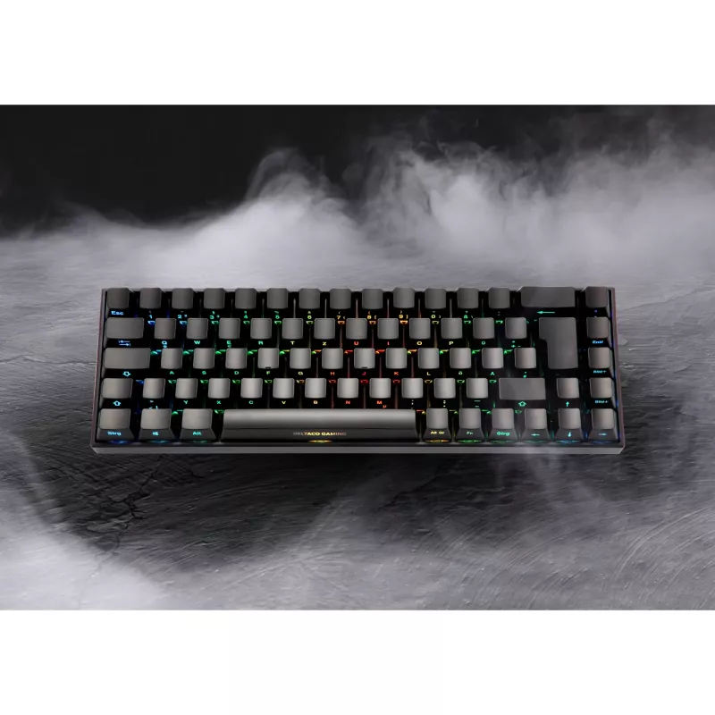 Deltaco GAM-100-DE - 65% - USB + Bluetooth - mehaaniline lüliti - QWERTZ - RGB-LED - Must