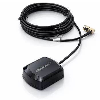Väline GPS/GLONASS-antenn QOLTEC 28 dBi 50 W SMA täisnurkpistikuga