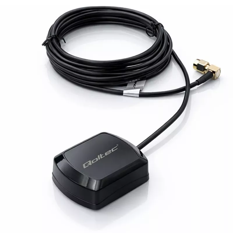 Väline GPS/GLONASS-antenn QOLTEC 28 dBi 50 W SMA täisnurkpistikuga