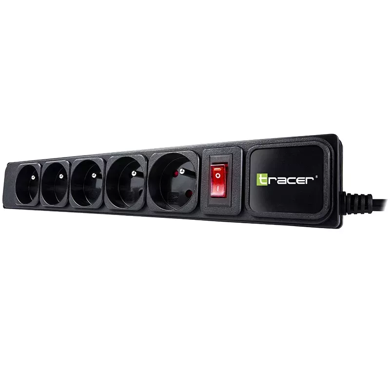 Tracer PowerGear Must 5 vahelduvvoolu pistikupesa 1,5 m 2300 W
