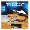 Eaton Tripp Lite USB-C dokk, kahe ekraaniga - 4K 60 Hz HDMI, USB 3.2 Gen 1, USB-A jaotur, GbE, mälukaart, 100W PD laadimine, hall - dokkimisjaam - USB-C - 2 x HDMI - 1GbE (U442-DOCK)