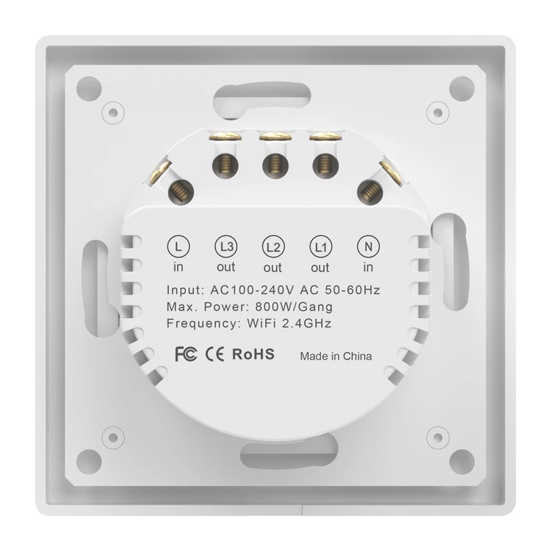 Puutetundlik WiFi valgusti lüliti Avatto TS20-EU-W3 2-kohaline 220V