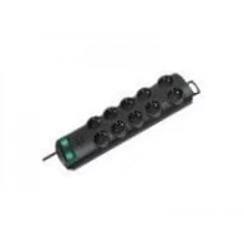 Brennenstuhl Primera-Line 10-pistikupesaga must 2m pikendusjuhe 1153300120, must, H05VV-F 3G1,5 toitekaabel 2,0 m