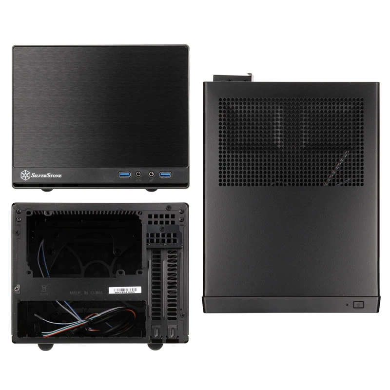 SilverStone SUGO 13 - Lauaarvuti - Mini-DTX - ilma toiteallikata (AT / PS/2) - Must - USB/Audio (SST-SG13B-Q)