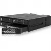 ICY DOCK - ToughArmor MB720MK-B V3 - 4x PCIe 4.0 M.2 NVMe 4x OCuLink-ile 1x 5.25 sahtliga mobiilses raamis, metallist, must, võtmelukuga (tri-mode ühilduv)