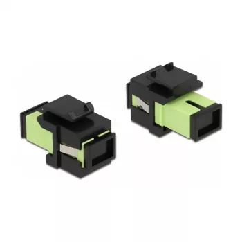 Kiudoptiline adapter DeLOCK 86811, SC Simplex emane – SC Simplex emane, roheline/must