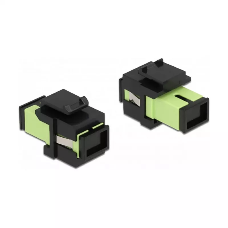 Kiudoptiline adapter DeLOCK 86811, SC Simplex emane – SC Simplex emane, roheline/must