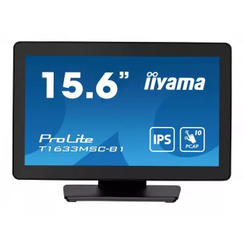 iiyama ProLite T1633MSC-B1 arvutimonitor 39,6 cm (15,6 tolli) 1920 x 1080 pikslit Full HD LCD puuteekraaniga must