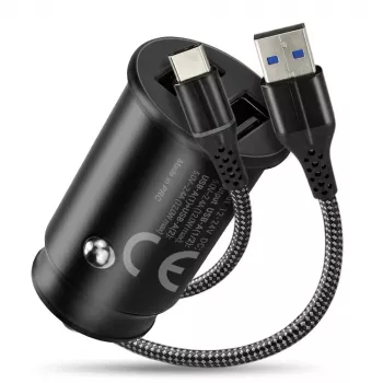 Autolaadija everActive CC-25C 2x USB-A + USB-C, 12 W, auto USB-toiteadapter