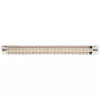 Tripp N254-048-SH-6A 48 porti 1 HE racki paigaldus varjestatud Cat6a STP läbivoolu paigalduspaneel - RJ45 Ethernet - TAA - 10 Gigabit Ethernet - RJ-45 - Cat6a - Hõbe - Valge - Rackeinb