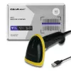 Pihukoodilugeja QOLTEC 50867 — 1D/2D laserskanner, USB-juhtmega, 600 mm lugemisulatus, kollane/must