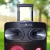 Kaasaskantav Bluetooth-karaokekõlar MANTA SPK0803B140 140 W, akutoide, MIC/USB/microSD, FM, ekvalaiser, rattad
