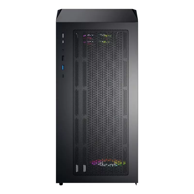 Montech X5M (B) Micro Tower PC-korpus — Micro‑ATX/Mini‑ITX, 3×120 mm ees, 1×120 mm taga, toetab ATX-toiteplokki, 2×3,5-tolline + 4×2,5-tolline, must