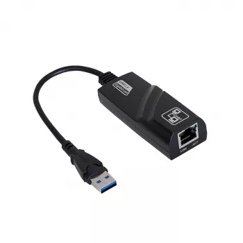 Akyga AK-AD-31 USB 3.0 – Gigabit Ethernet võrguadapter, RJ45, 15 cm kaabel, must