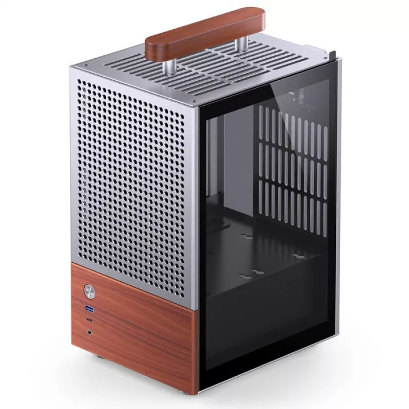 PC-korpus Jonsbo T6, minitorn, Mini-ITX, hõbedane