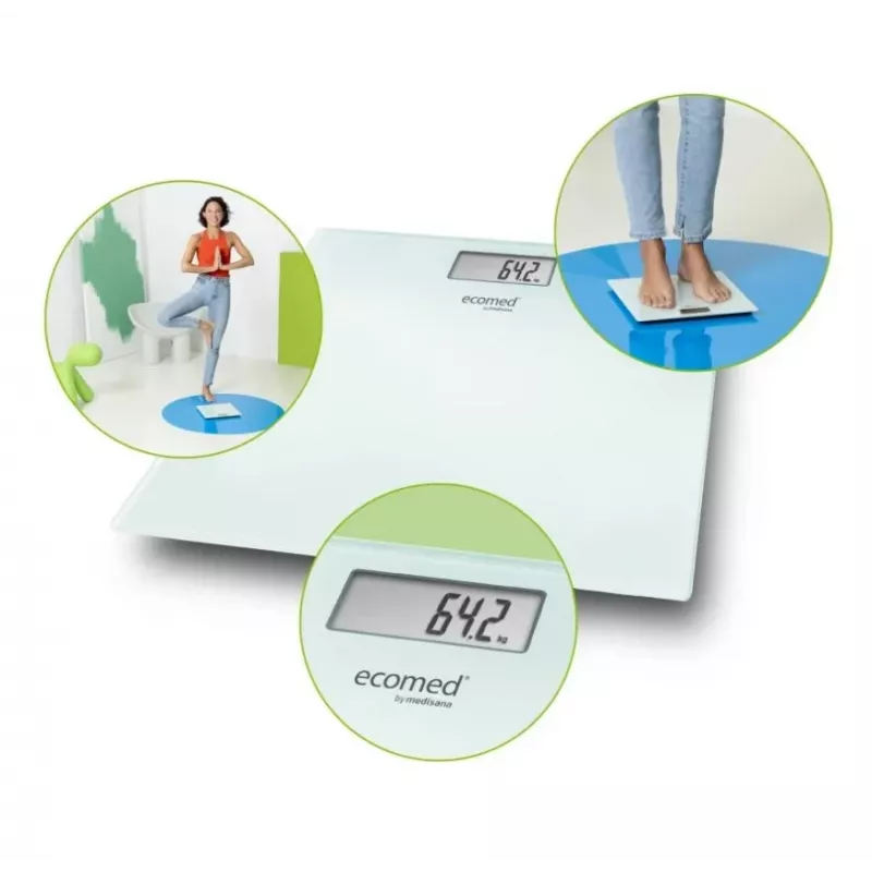 Ecomed by Medisana PS-72E isiklik kaal - 150 kg, klaasplatvorm, valge