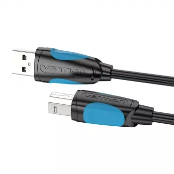 USB 2.0 A – USB-B kaabel Vention VAS-A16-B500, 5 m, must, isane-isane, 480 Mbps