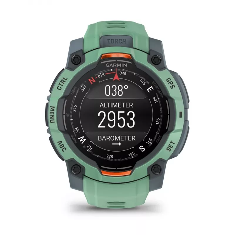 Garmin Instinct 3 AMOLED 3,05 cm (1,2) 45 mm digitaalne 390 x 390 pikslit puutetundlik roheline GPS (satelliit)