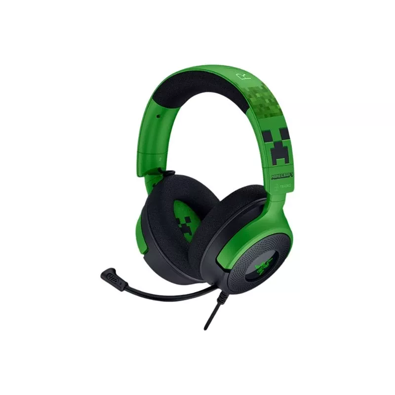Juhtmega mänguri peakomplekt Razer Kraken V4 X — supra-auraalne, 20–20000 Hz, 1,8 m kaabel, 310 g, must/roheline