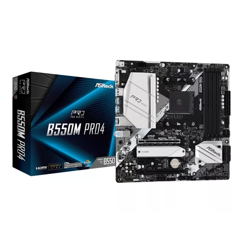 ASRock B550M Pro4 AM4 Micro-ATX emaplaat