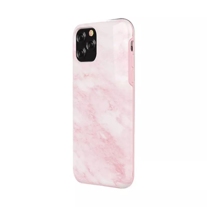 Telefonikott Devia Marble seeria iPhone 11 Pro Max-ile, roosa, kaitsev kõva kest