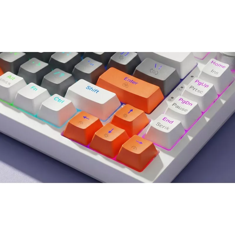 Savio ASTRAL WHITE JADE 3 VÄRVI klaviatuur Gaming USB QWERTY US International