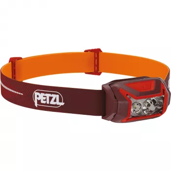 Pealamp Petzl Actik Core — LED, 100 lm, sisseehitatud 1250 mAh USB-laetav aku, IPX4, punane