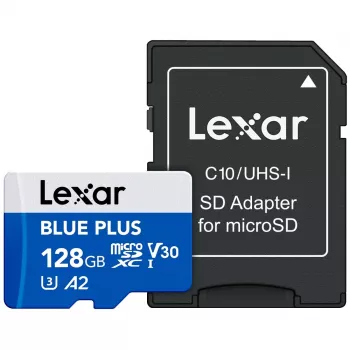 MicroSDXC mälukaart Lexar BLUE PLUS 128 GB UHS‑I U3 V30 170 MB/s