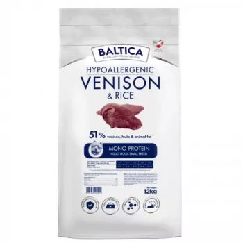 BALTICA Nutraceutic hüpoallergeenne väikest tõugu hirveliha riisiga - kuiv koeratoit - 12 kg