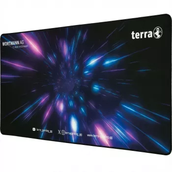 Wortmann TERRA hiirpad XXL PURE Gaming must/lilla must äärepistega, 900 x 400 x 3 mm