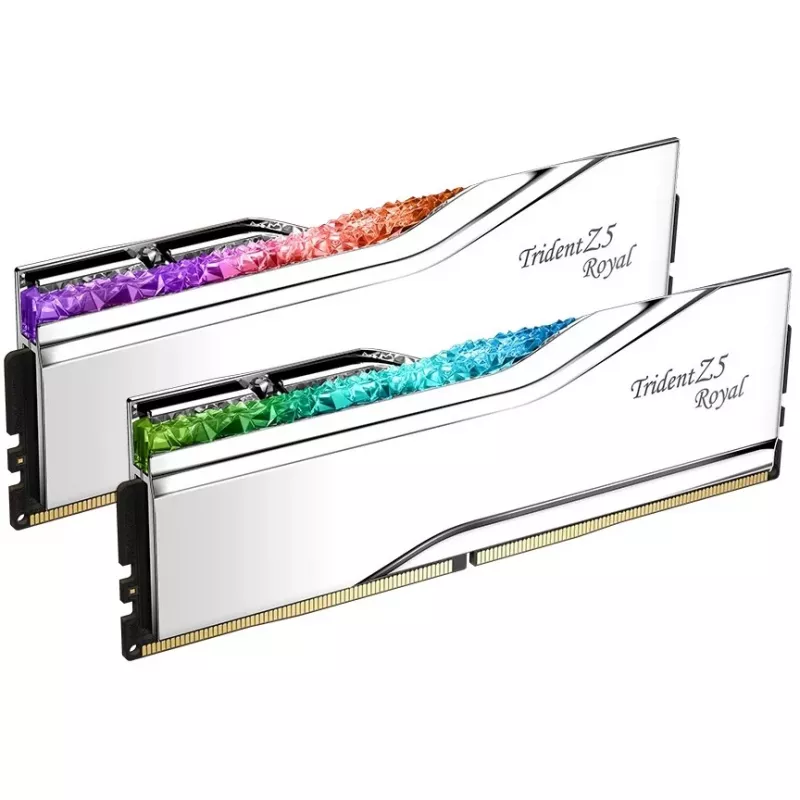 DIMM 32 GB DDR5-6400 (2x 16 GB) Dual-Kit, Arbeitsspeicher silber, F5-6400J3239G16GX2-TR5S, Trident Z5 Royal, INTEL XMP