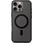 Telefoni seljakott Decoded iPhone 16 Pro Max jaoks — läbipaistev must, taaskasutatud plastik, karastatud klaasist ekraanikaitse