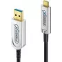 FiberX FX-I630-010 USB-kaabel 10 m USB 3.2 Gen 1 USB C USB A Must Hõbedane