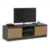 TV alus Top e Shop RTV 120 ANTR/ARTIS — 1200×400×360 mm, antratsiitvärvi pealispind ja raam, puitlaastplaat, 2 riiulit