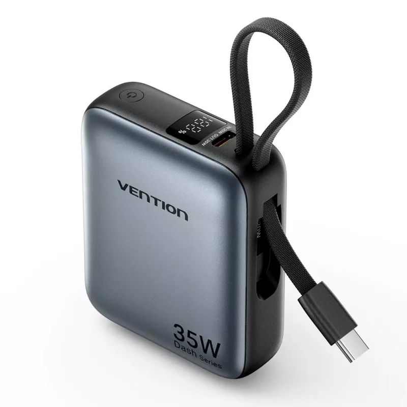 Akupank Vention FHEH0 liitiumpolümeer 10000 mAh 35W USB-C must