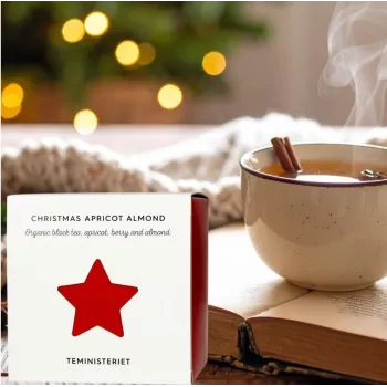 Christmas Fireside lahtine must tee 100g - Teministeriet