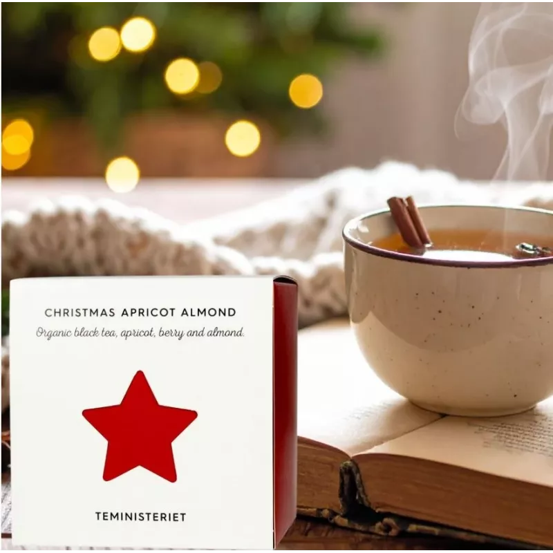 Christmas Fireside lahtine must tee 100g - Teministeriet