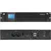 Qoltec 53945 RACK UPS 1kVA 800W võrgutoite katkematu toiteallikas (On-line, puhas siinuslaine, LCD, SNMP pesa)