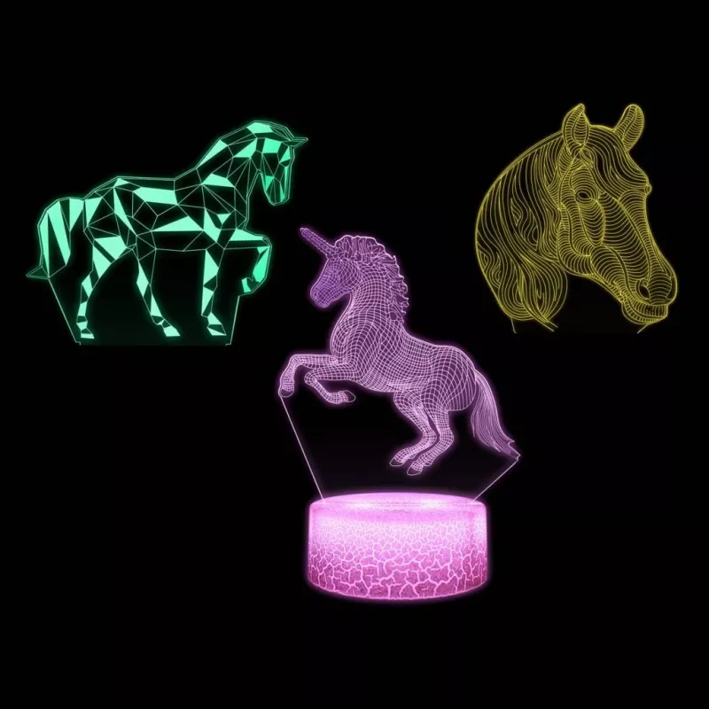 Manta SNL116RGB RGB 3D hobuse dekoratiivne LED-lamp